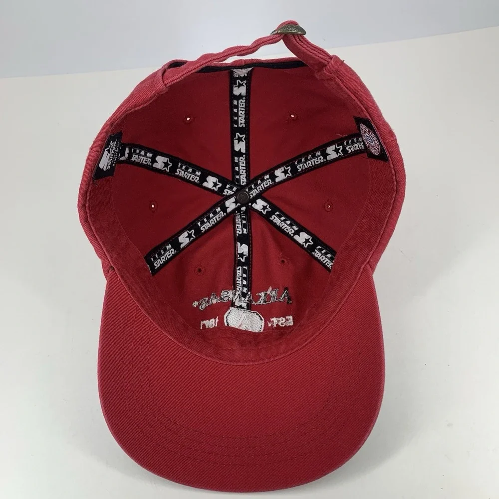 Arkansas 1871 Hat Razorbacks Hogs Red Starter Adjustable Strapback Baseball Cap